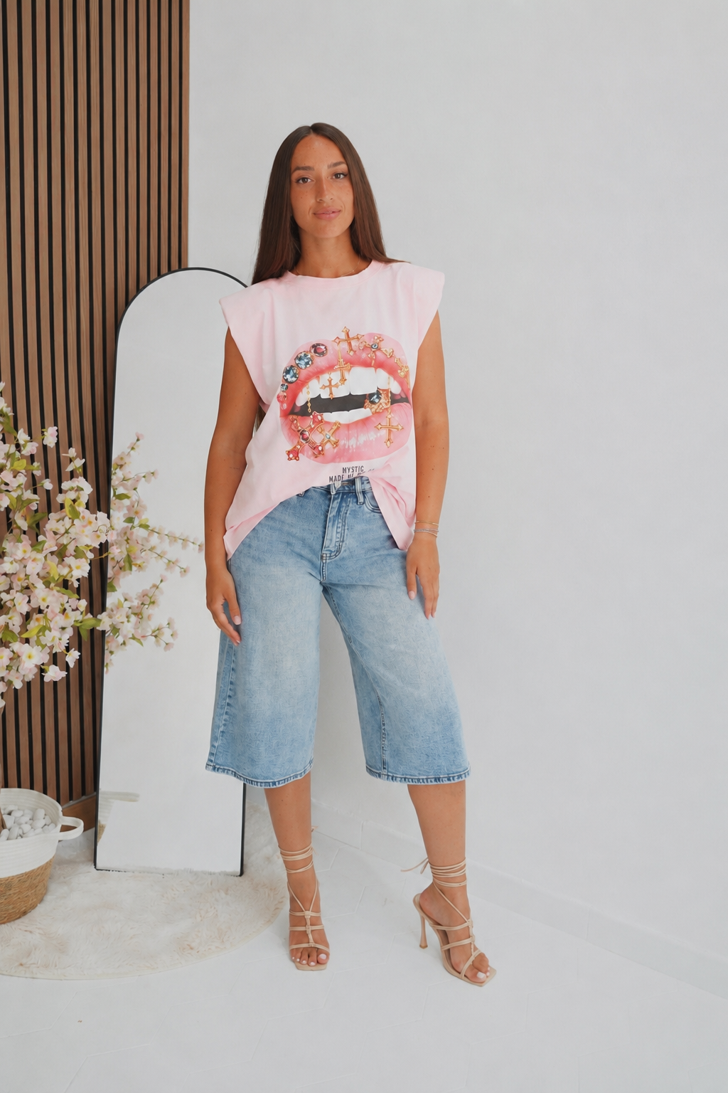 Maglia Oversize Lips Rosa